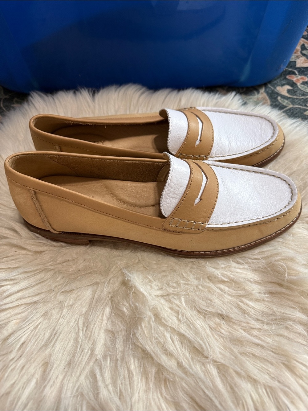 Sperry summer loafer tan/white women’s 9.5